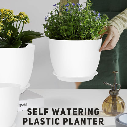 Plant Pots 12/10/9 inch Set of 3, Flower Pots with Multi Mesh Drainage Holes, Large Planters for