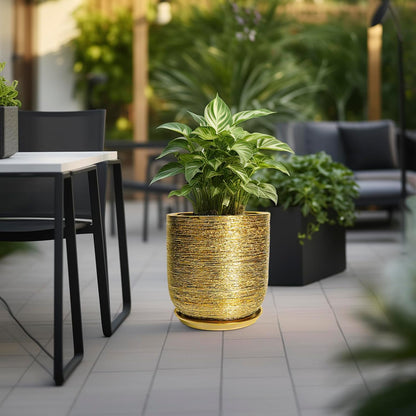 Ceramic Pots for Plants 12 Inch - Ceramic Planter for Indoor Outdoor Flowers, Cylinder Modern