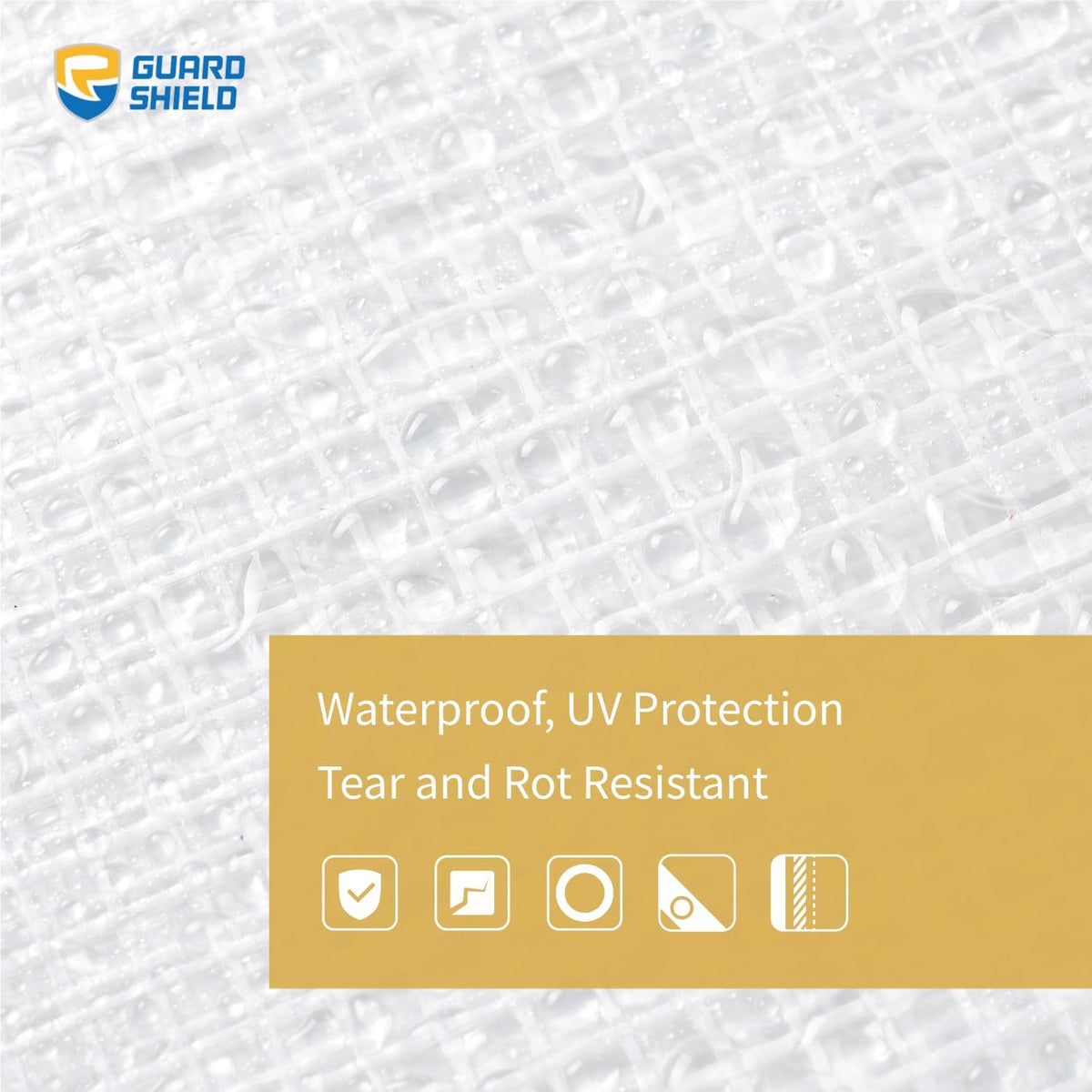 GUARD SHIELD Clear White Tarp Heavy Duty 12x16 Feet Waterproof for Greenhouse Outdoor Garden Poly