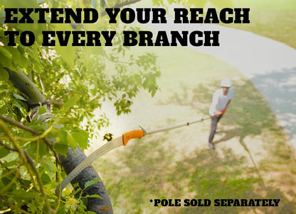 Pruning Manual Hand Saw // Hand Held or with Extension Manual Pole Saw for Tree Trimming // Fits