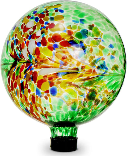 10 Inch Gazing Balls for Garden, Hand Blown Indoor Outdoor Glass Garden Globes Balls for Outside