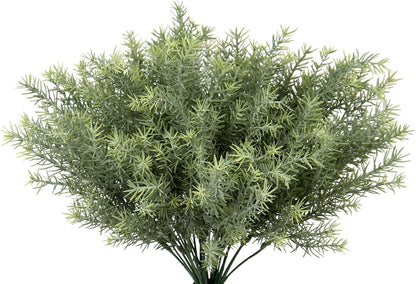 Artificial Rosemary Stems Fake Greenery Plants Faux Bushes Shrubs in Frosted Green for Decor Home