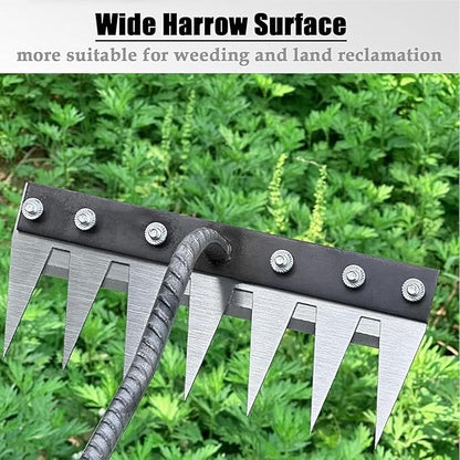 Iron Rake 2.0, Upgraded Iron Weeding Rakes 2.0, Iron Rake for Gardening and Weeding