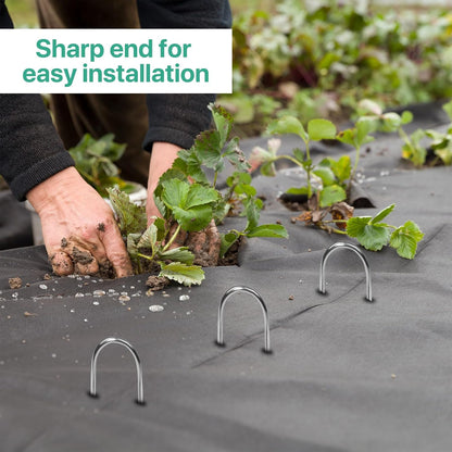 4 Inches Landscape Staples,Galvanized Garden Stakes Yard Stakes Garden Staples Prefect for Weed