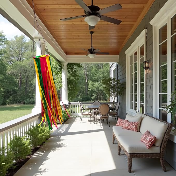 Satin Ribbon Windsock Streamer, Outdoor Decorations for Your Patio, Garden, Yard, Dock and Camper