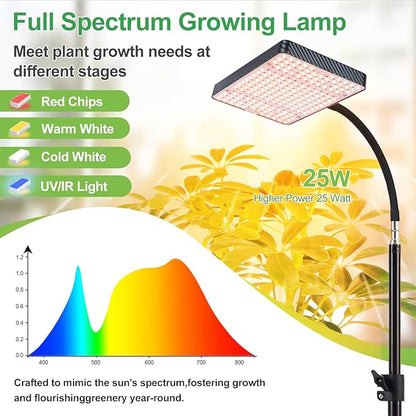 25W Grow Lights for Indoor Plants, Seed Starting, Bonsai with Stand and Timer Auto On/Off, 2500