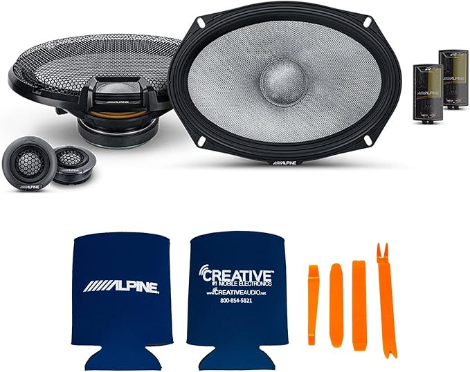 Alpine 6.5" & 6x9 R2 High-Resolution Speaker Bundle - A Pair of Pro-Series R2-S652 2-Way Component