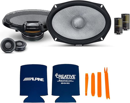 Alpine 6.5" & 6x9 R2 High-Resolution Speaker Bundle - A Pair of Pro-Series R2-S652 2-Way Component