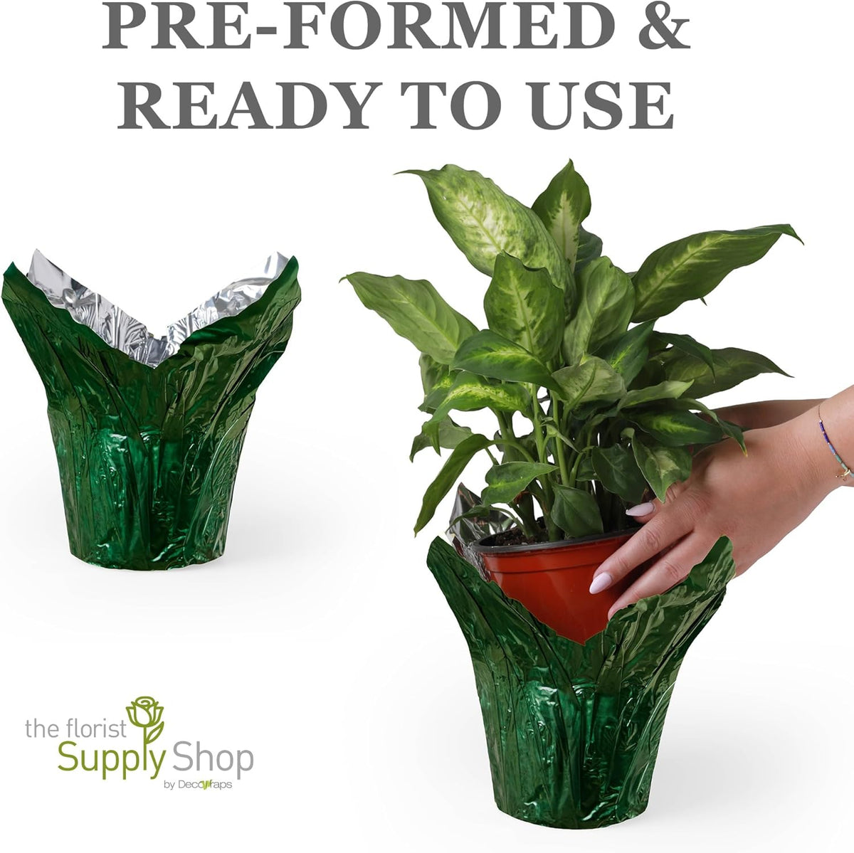 4.5” STD Plant Pot Covers, Decorative Plant Sleeve for Indoor & Outdoor House Plants, Reusable and