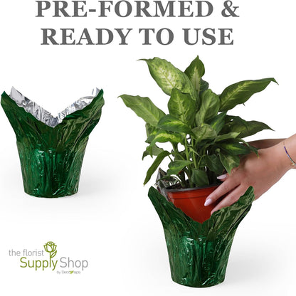 6” AZA Plant Pot Covers, Decorative Plant Sleeve for Indoor & Outdoor House Plants, Reusable and