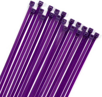 XINGO 100PCS Cable Zip Ties Heavy Duty, Premium Nylon Plastic Wire Ties with 50 Pounds Tensile