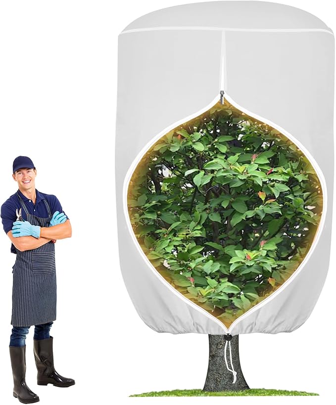 ANGAR Rounded Top Plant Covers Freeze Protection for Winter, Plant Covers for Winter, 75" X 90"