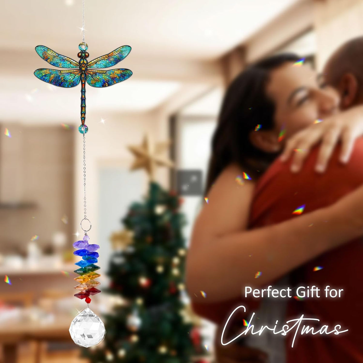 1 Layered Ornament Suncatcher - Dragonfly Gifts - Dragonflies Decor - Christmas Birthday Gifts for