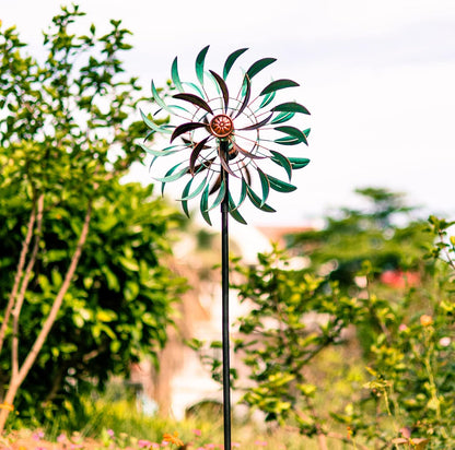 Stargarden Metal Wind Spinner,Two-Way Wind Sculptures,360 Degrees Kinetic Wind Spinners for Yard
