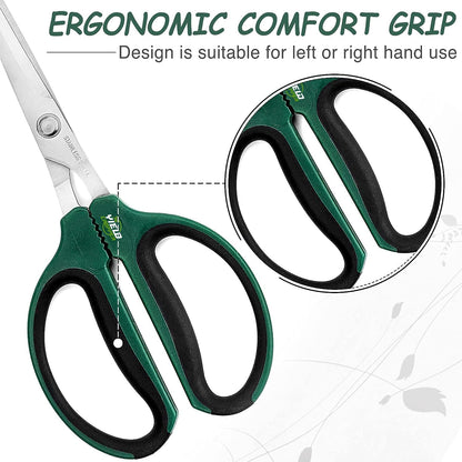 Hydroponic 2-Pack Bonsai Scissors and Plant Trimming Shears Set - Stainless Steel Pruning Shears