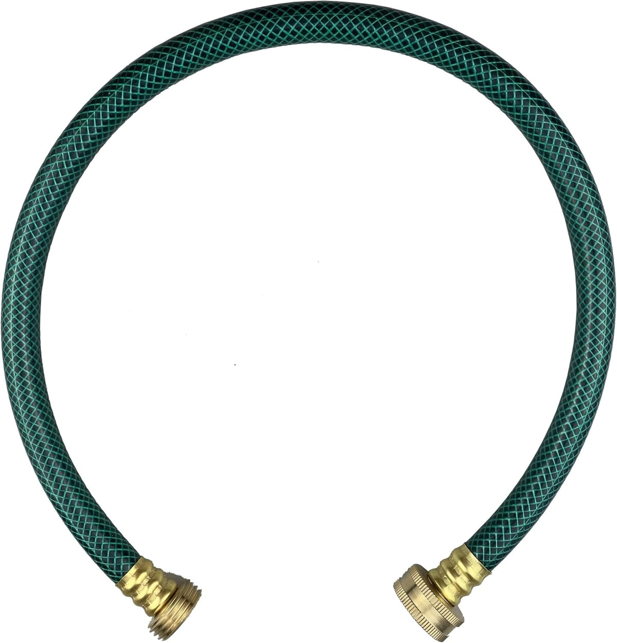 PVC Garden Hose 1/2 Inch Green Heavy Duty Water Hose with Solid Brass Fittings,No Leaking