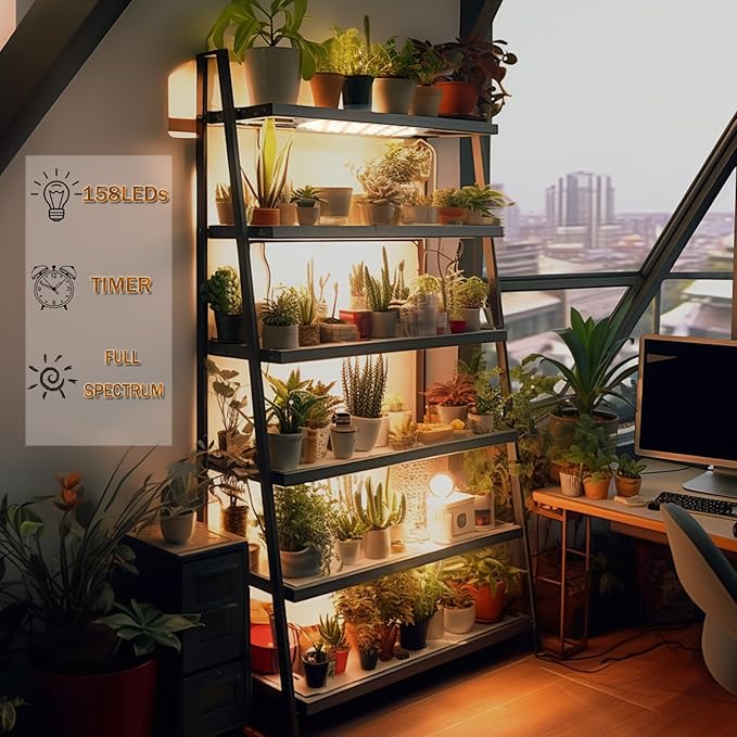 Grow Lights for Indoor Plants,Ultra-Thin Panel Grow Lamp,158LEDs Full Spectrum Grow Lights for