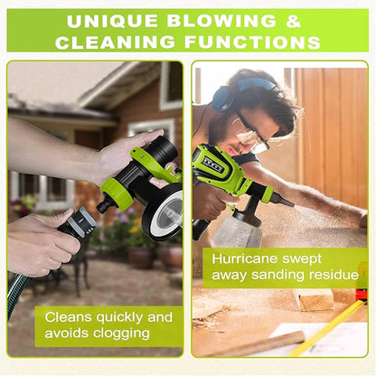 Paint Sprayer 700W, Electric HVLP Paint Spray Gun, with 4 Nozzles and 3 Patterns Cleaning & Blowing
