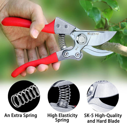 Kynup Pruning Shears, Gardening Scissors, Pruners for Gardening, Garden Grass Clippers Hand Hedge