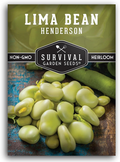 Lima Bean Seeds for Planting – Henderson Butter Bean Seeds for Gardens & Classroom Science