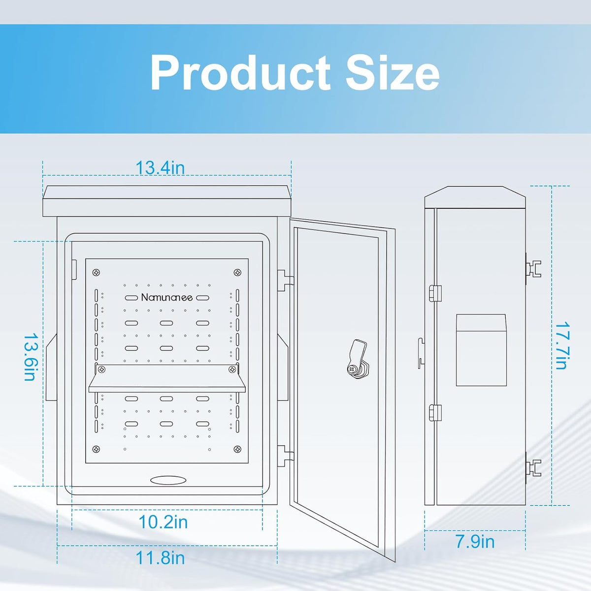 Outdoor Electrical Box with Thermostat and Fan, Cold-Rolled Steel Plate, Aluminum Alloy Back Beam