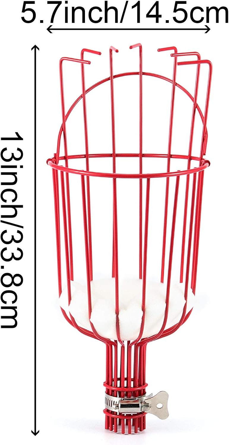 ZOENHOU 3 Pack Twist-On Fruit Picker Basket, Fruit Picker Tool, Fruit Picker Head Basket with Foam