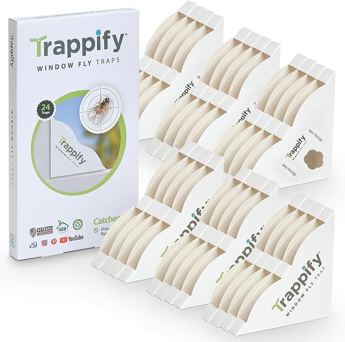 Trappify Fly Trap Indoor: Window Fly Traps for Home | Fruit Fly Traps for Indoors, Gnat Traps for