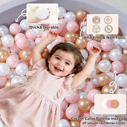 TRENDPLAY Plastic Balls for Ball Pits 2.2 Inch, Pack of 50 100 200 500 Hollow Balls, Perfect for