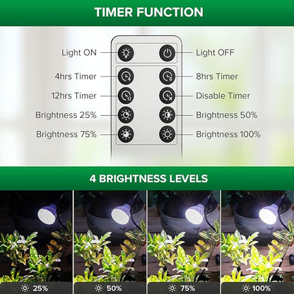 SANSI Grow Lights for Indoor Plants, 4 Head Dimmable Plant Lights for Indoor Growing, 35"-64"