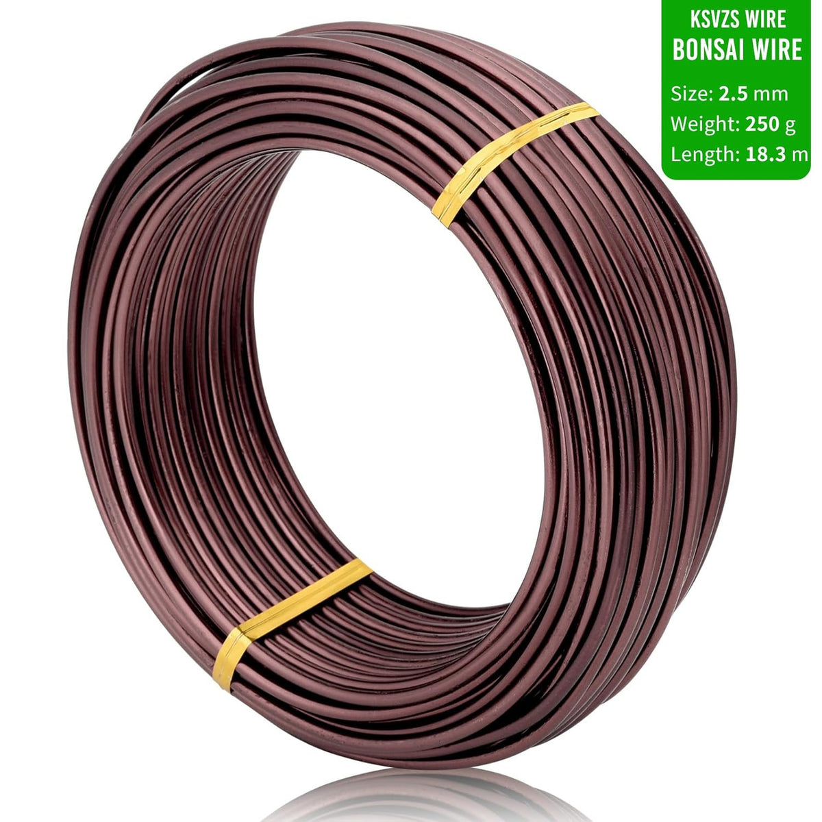 Bronze-2.5-Anodized Aluminum Bonsai Training Wire 250g Large Roll,Many Size to Choose,KSVZS