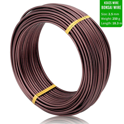 Bronze-2.5-Anodized Aluminum Bonsai Training Wire 250g Large Roll,Many Size to Choose,KSVZS