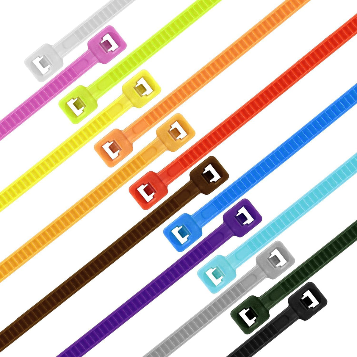 12 Inch Army Green Zip Tie 1000 PCS, 60 Lbs - Small to Medium Zip Tie, Nylon PA66 UV Resistant