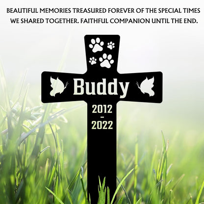 Cat Grave Marker Outdoor | Custom Pet Memorial Headstone | Personalized Cat Tombstone for Garden or