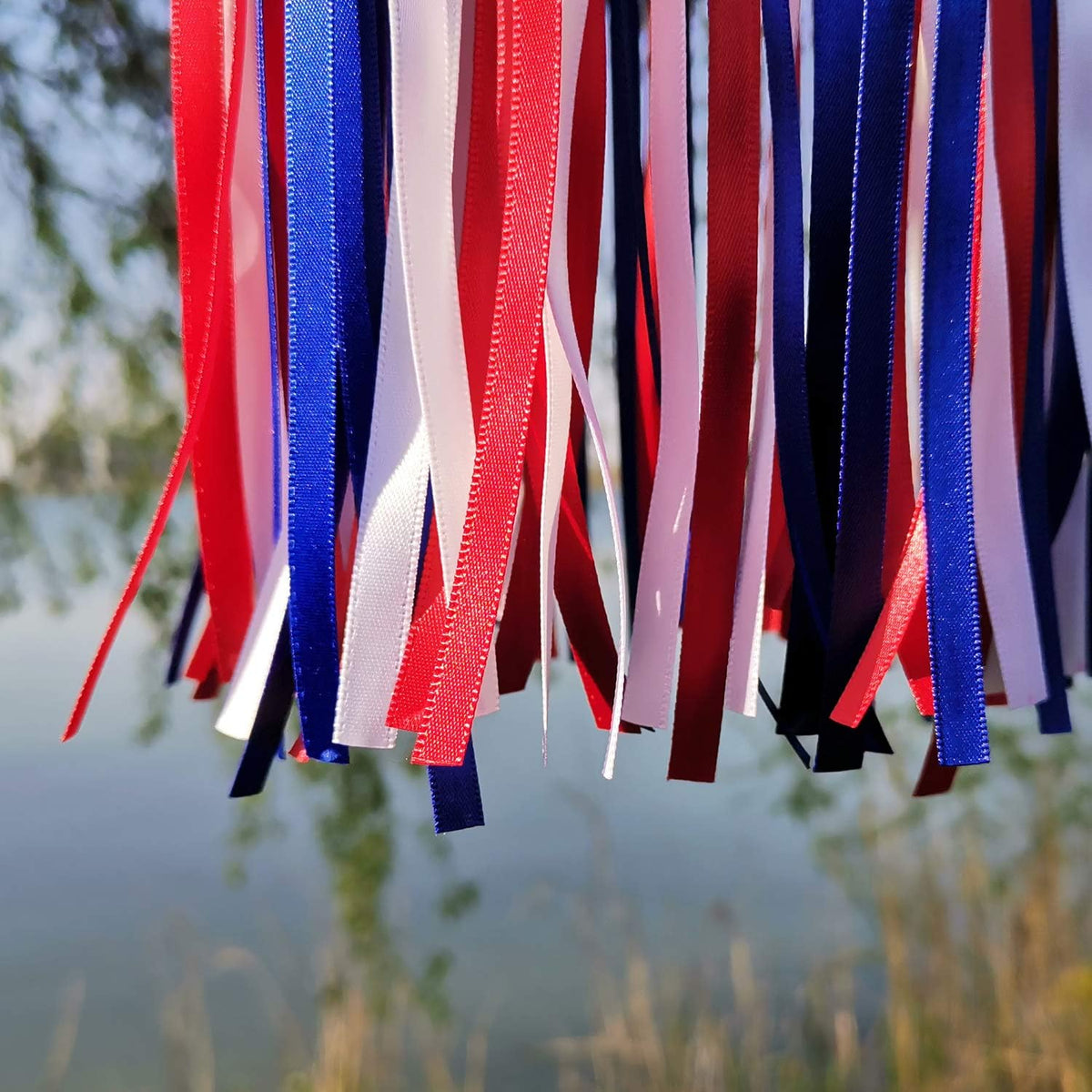 Satin Ribbon Windsock Streamer, Outdoor Decorations for Your Patio, Garden, Yard, Dock and Camper