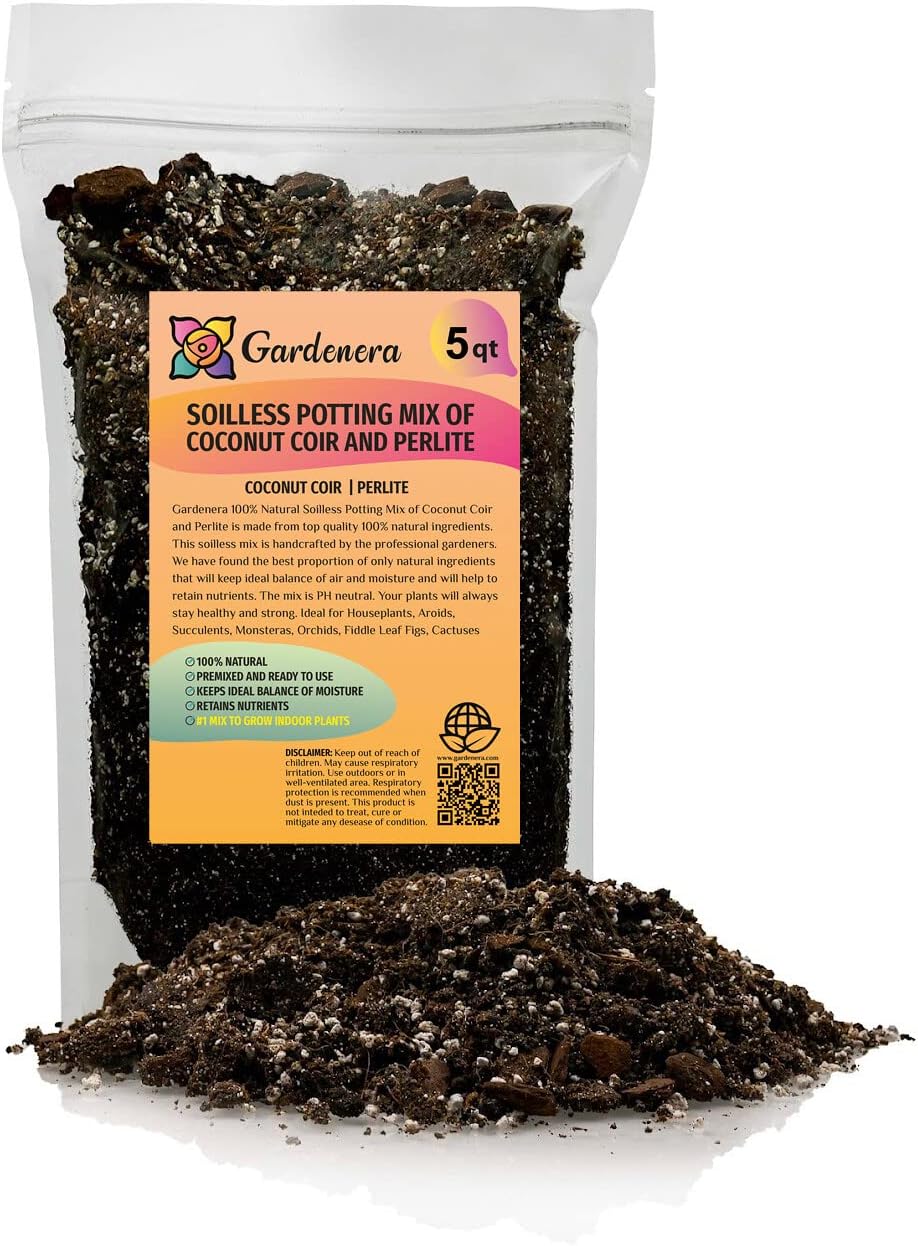Premium Coco Coir and Perlite Potting Mix, Soil for Maximum Plant Growth, Perfect for Indoor and