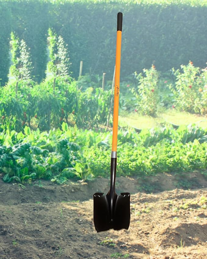 Ashman HeavyDuty Digging Shovel (2 Pack) 47-Inch Lond Handle with Trenching Blade and durable