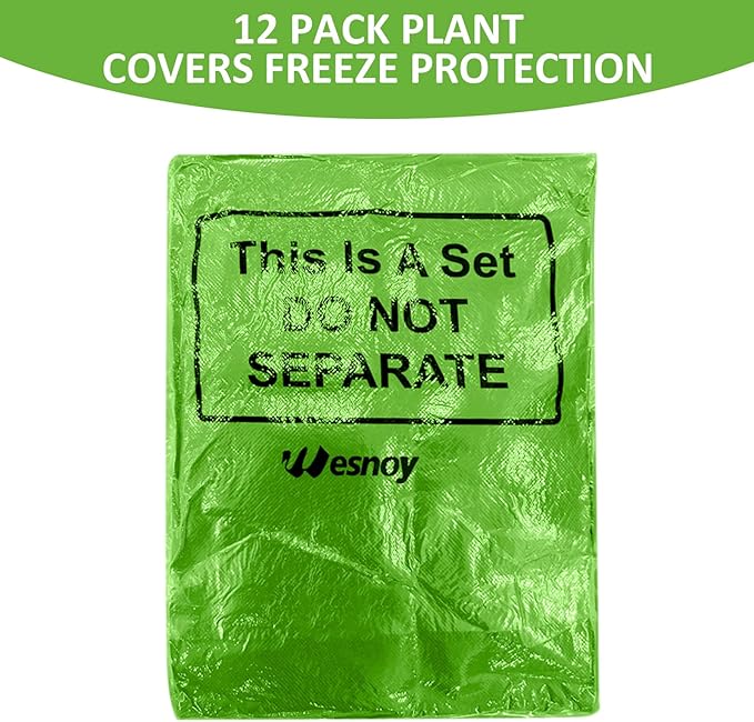 12 Packs Winter Plant Covers Freeze Protection Drawstring Tree Cover 23.62 x 31.5 in Large Reusable