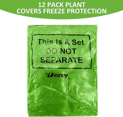 12 Packs Winter Plant Covers Freeze Protection Drawstring Tree Cover 23.62 x 31.5 in Large Reusable