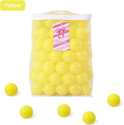 Ball Pit Balls for Kids, Plastic Refill 2.2 Inch Balls, 100 Pack, Bright Colors, Phthalate and BPA