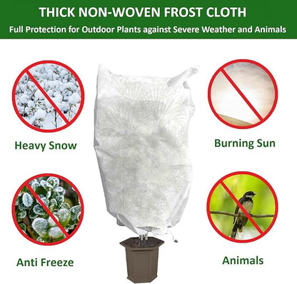 EAONE 12 Pack Plant Covers Freeze Protection, 32x47'' Winter Frosts Cloth for Outdoor Plants