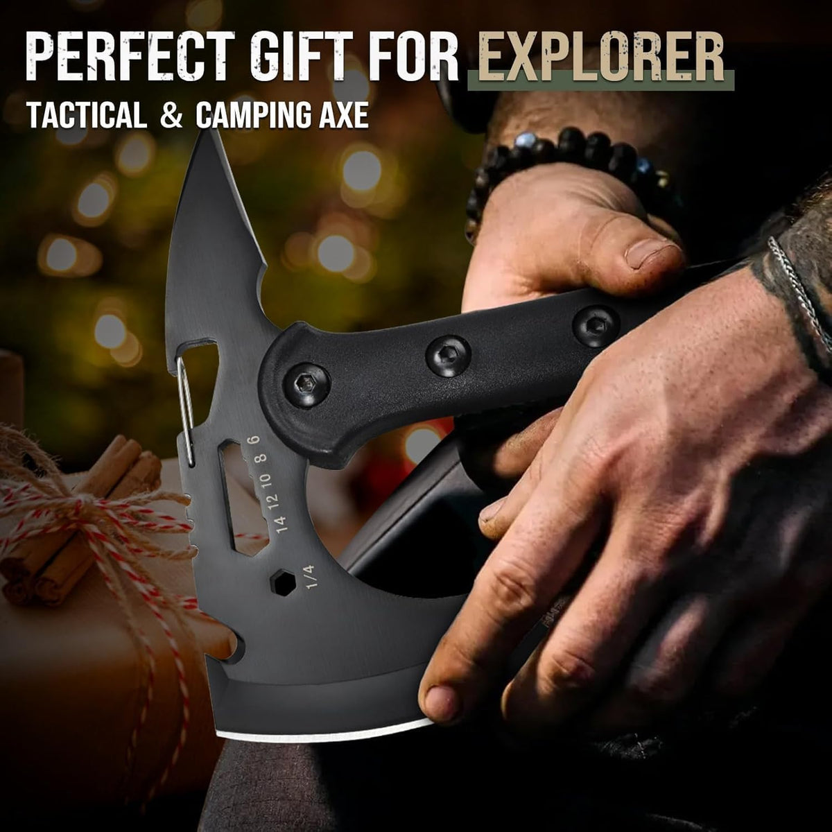 Freelander Hatchet, Sharp Outdoor Axe, Portable Camping Axe with Clip and Sheath, Durable Hatchet