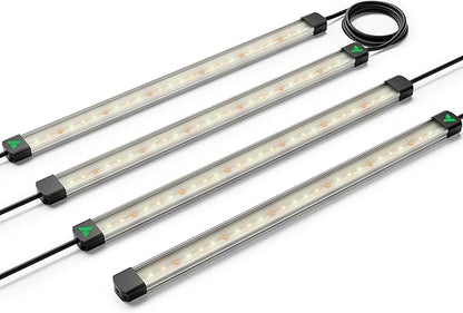 VIVOSUN Lumaray LED Grow Light Bars 16”(4-Bar), Full Spectrum Side Lighting with 60% Red Light up