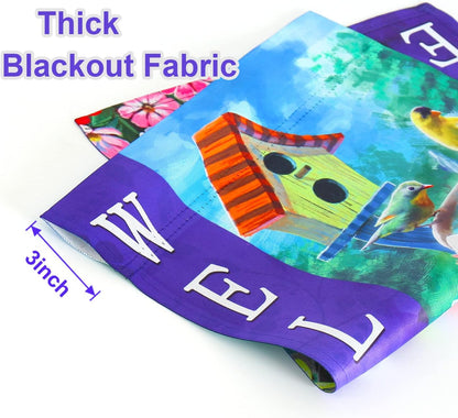 Welcome spring summer bird flags for outside 28x40 double sided, summer house flags, Large Flags