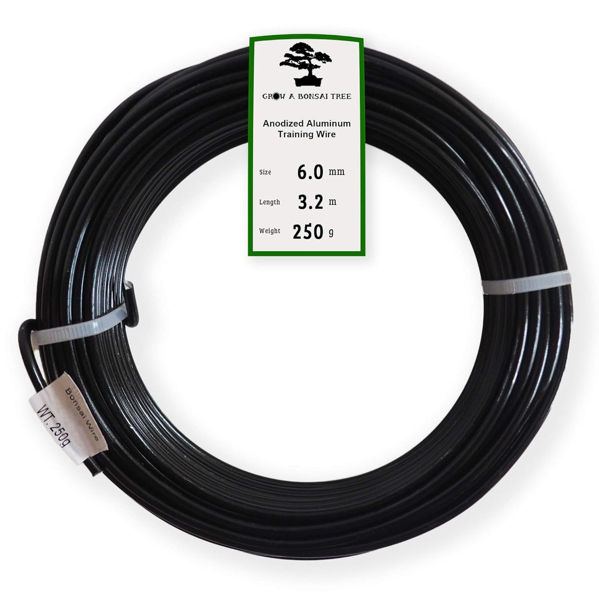 Anodized Aluminum 6.0mm Bonsai Training Wire 250g Large Roll (10.5 feet) - Choose Your Size and