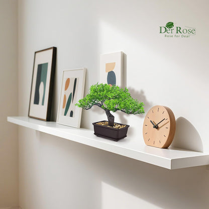 Der Rose 8'' Artificial Bonsai Tree Small Fake Potted Plants for Zen Japanese Home Office Desk