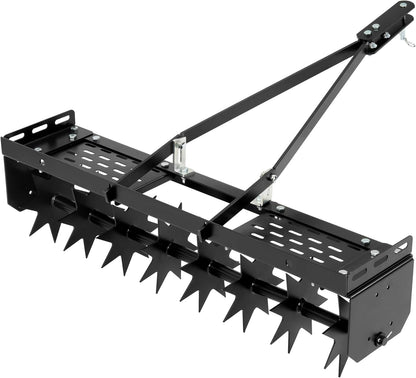 32" Tow Behind Spike Aerator Tool W/ 8 Spikes, Hitch Pin Attach to Lawn Tractor, Most ZTRs, ATVs