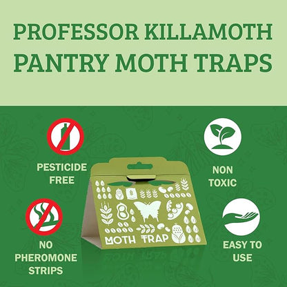 Superior Pantry Moth Traps 6-Pack with Pheromones Prime | No Insecticides | Safe, Non-Toxic and