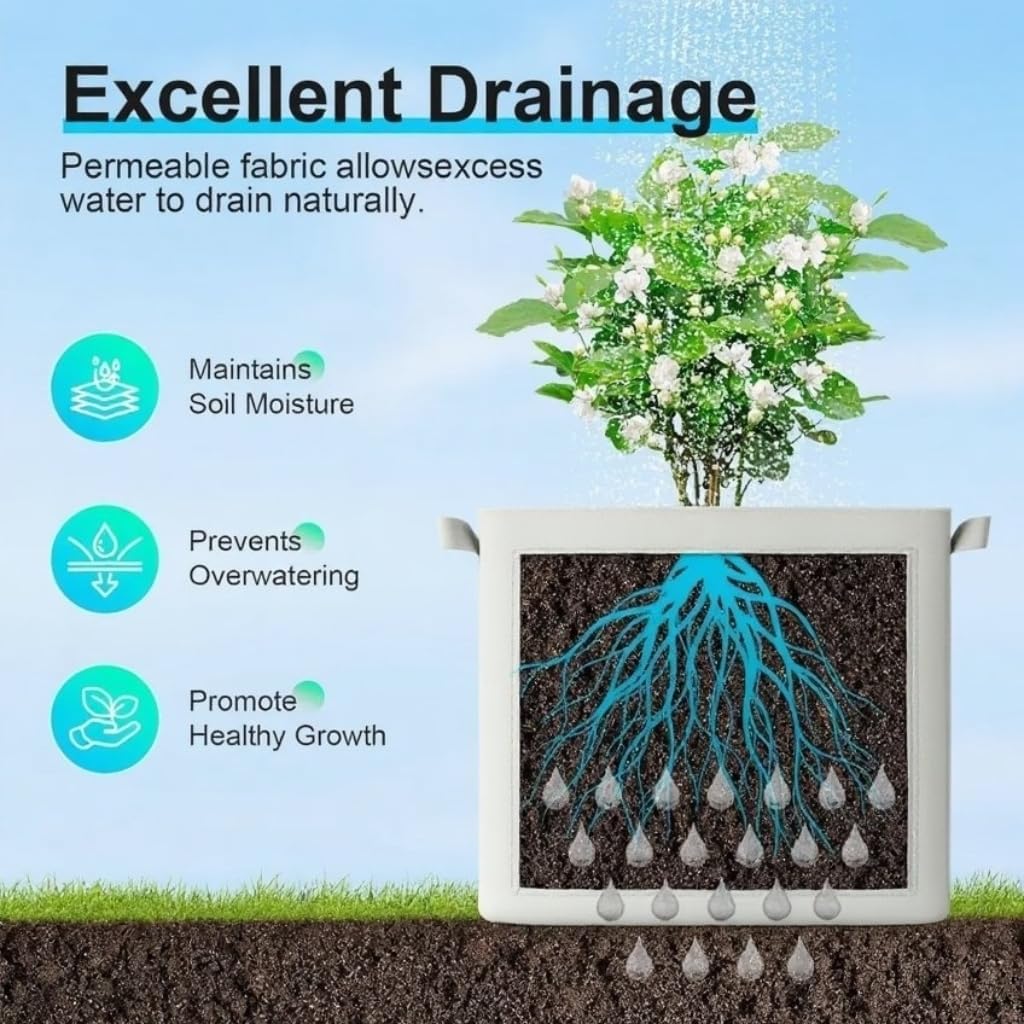 Grow Bags,Gallon Pot,Gallon Grow Bag,Fabric Plant Vegetable Pots,15-35 Gallon Nursery Pots,Deep