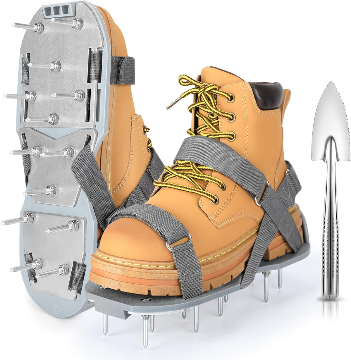 Lawn Aerator Shoes for Grass - Pre-Assembled Grass Aerator Shoes for Lawn - Soil Yard Aerator Tool