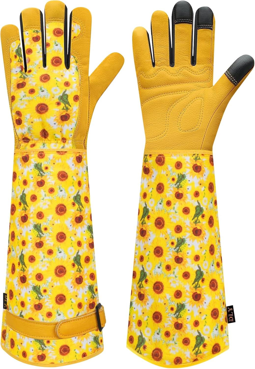 DLY Gardening Gloves for Women, Rose Gloves Gardening Thorn Proof, Long Garden Gloves for Women